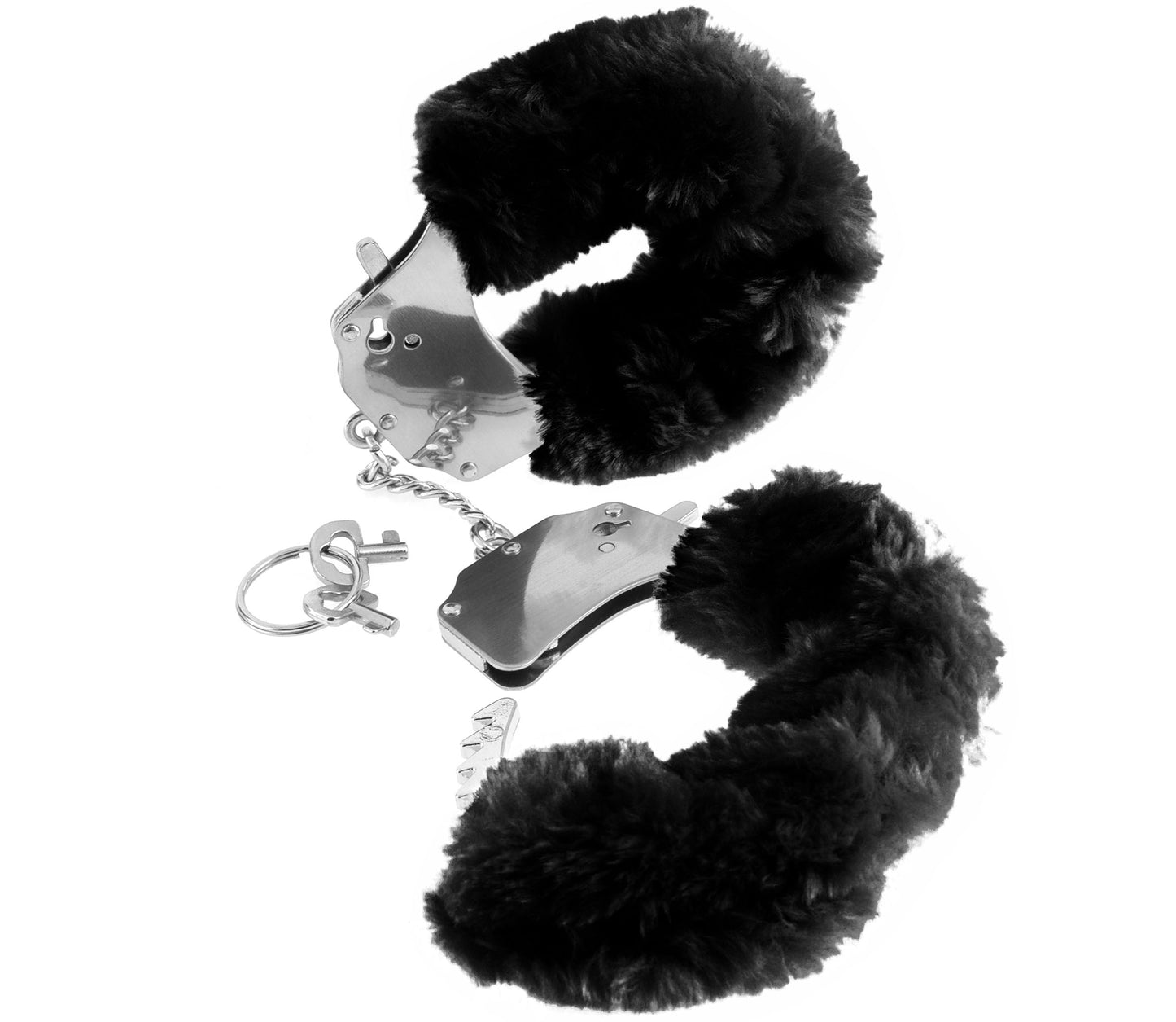 Furry Cuffs with Quick Release, Black