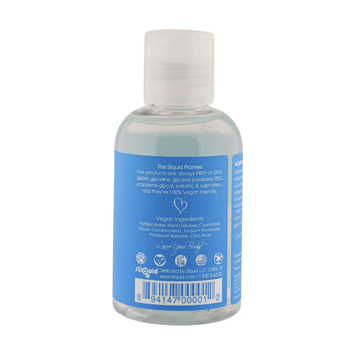 Sliquid Naturals H2O Lubricant, 4.2 fl oz